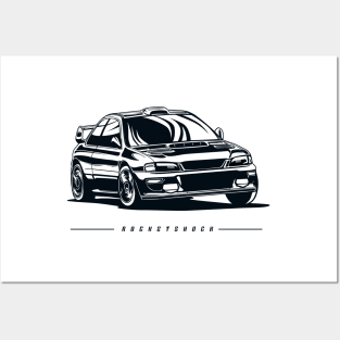 WRX sti illustration art Posters and Art